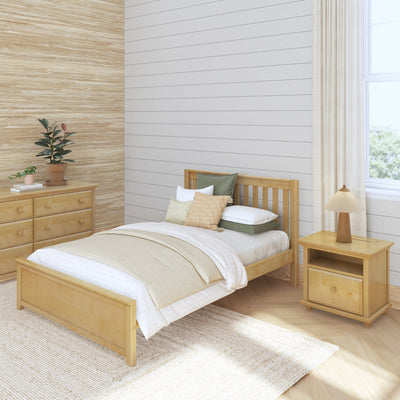 2160 XL NS : Kids Beds Full XL Traditional Bed, Slat, Natural