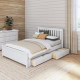 2160 XL UU WS : Kids Beds Full XL Traditional Bed with Underbed Dresser, Slat, White