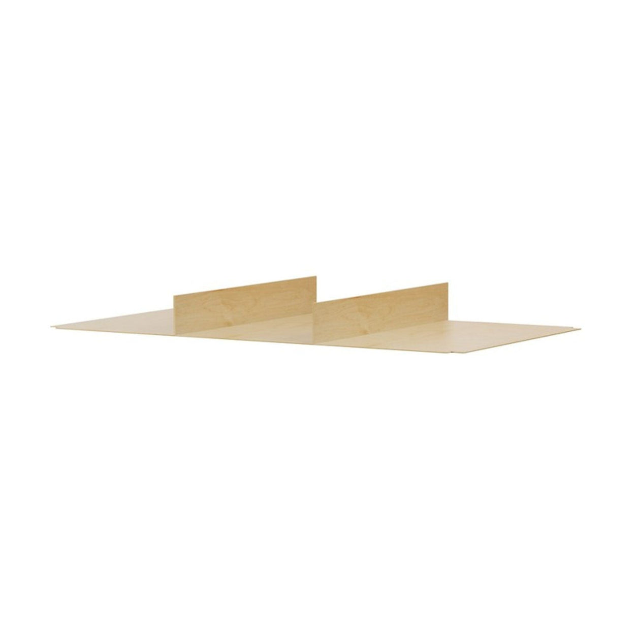 Wood shelf divider panels - birch plywood storage organizer for bookcase, closet or desk on white background