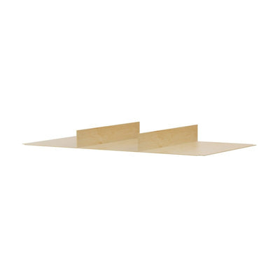 Wood shelf divider panels - birch plywood storage organizer for bookcase, closet or desk on white background