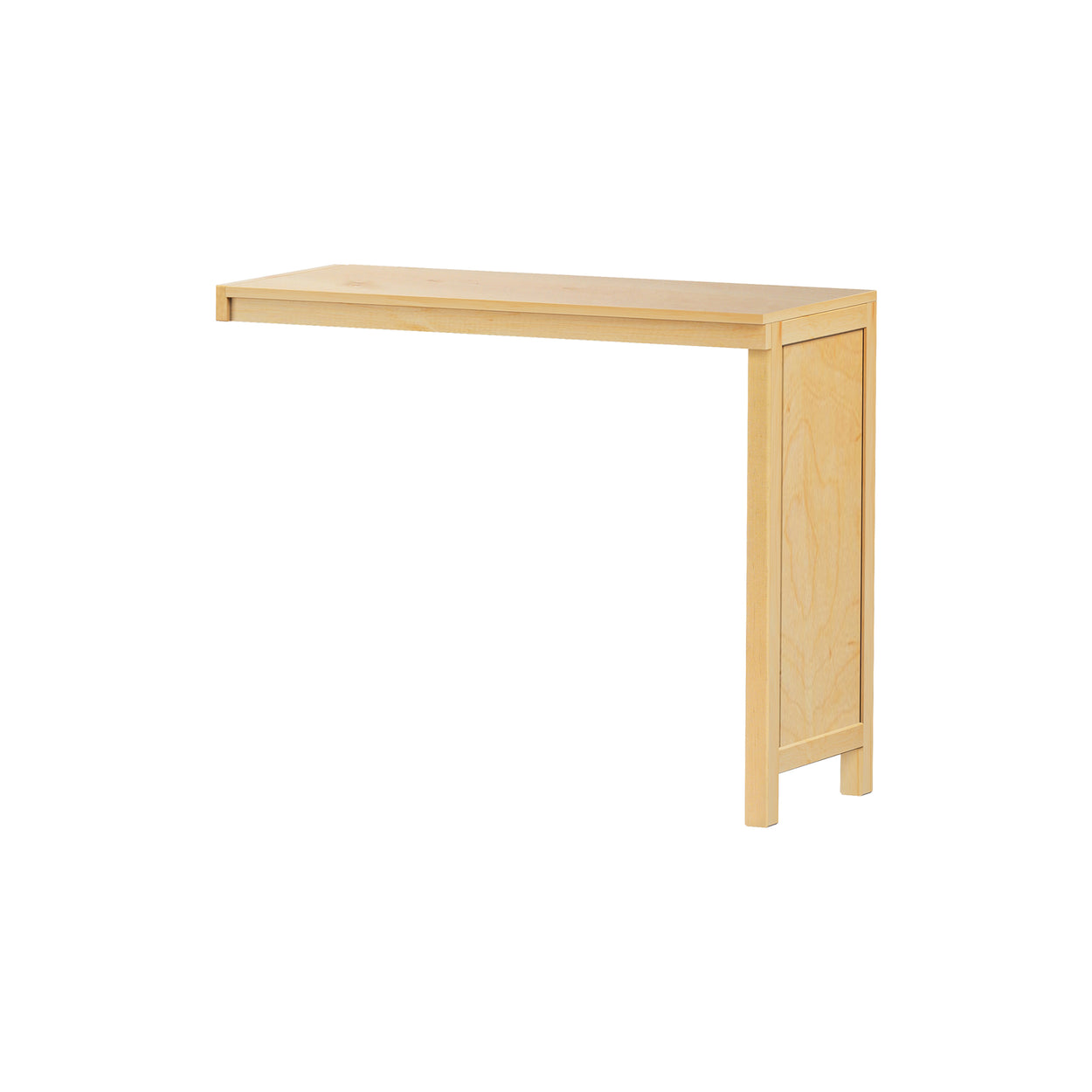 Wooden side table with minimalist design, light brown, ideal for modern interior decor.