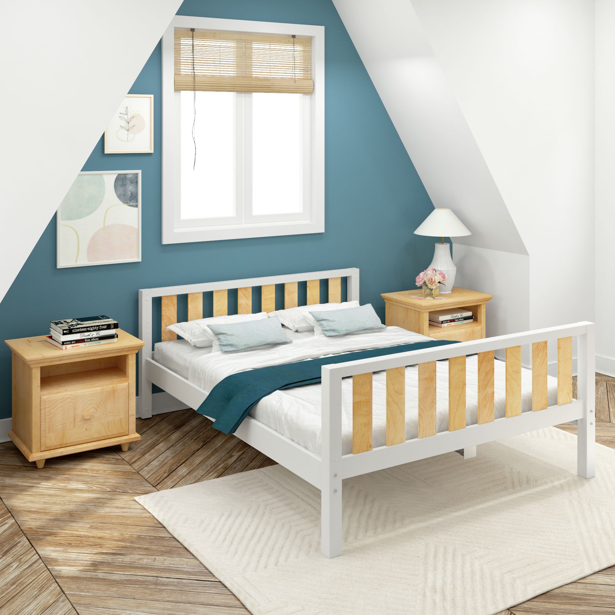 Modern Queen Low Basic Bed Maxtrix Kids