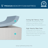3215-000 : Mattresses 2 x 5" Premium Memory Foam Mattress Twin