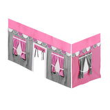 3630-057 : Accessories Twin Mid Loft Underbed Curtain, Pink + Grey