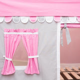 3660-057 : Accessories Full Mid Loft Underbed Curtain, Pink + Grey