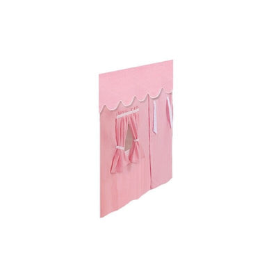 3665-023 : Accessories Extra Curtain Panel For Mid Loft Beds, Soft Pink + White
