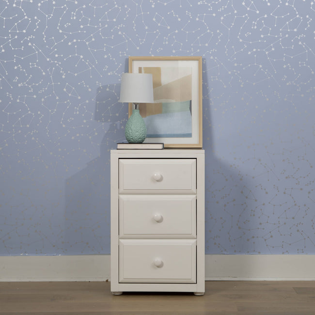 4135-002 : Furniture 3 Drawer Nightstand, White