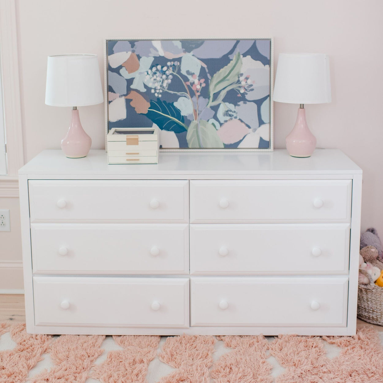 pink and white dresser Red Striped Gracemade co Features a Simply White finish with drawer pulls finished in antique brass Decorative Pink And White Patterned