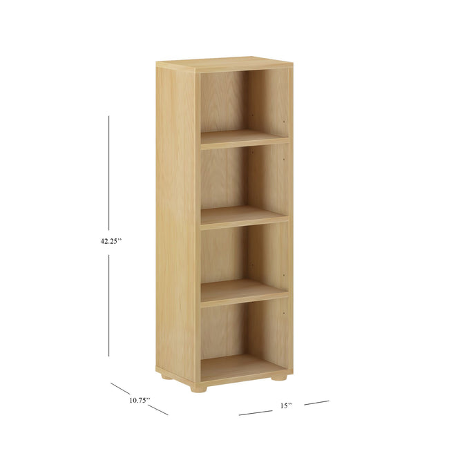 4643-001 : Bookcase Mid Bookcase, Natural- 15"