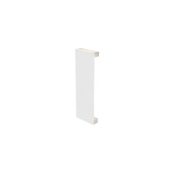 White wood table leg on a white background, ideal for modern furniture design.