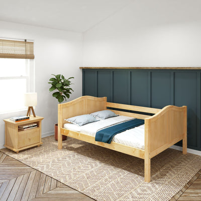 BRAXM NC : Kids Beds Daybed with Med HB, Curve, Natural