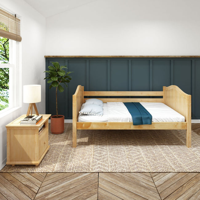 BRAXM NC : Kids Beds Daybed with Med HB, Curve, Natural