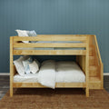 Classic Full Bunk Bed with Stairs