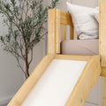 Low Loft Bed with Slide and Stairs