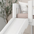 Low Loft Bed with Slide and Stairs
