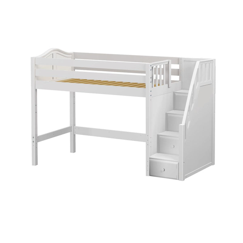 Mid Loft Bed with Stairs