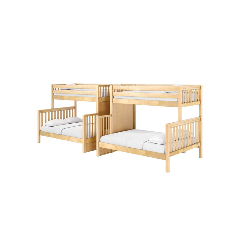 Classic Quad Bunk Bed with Stairs