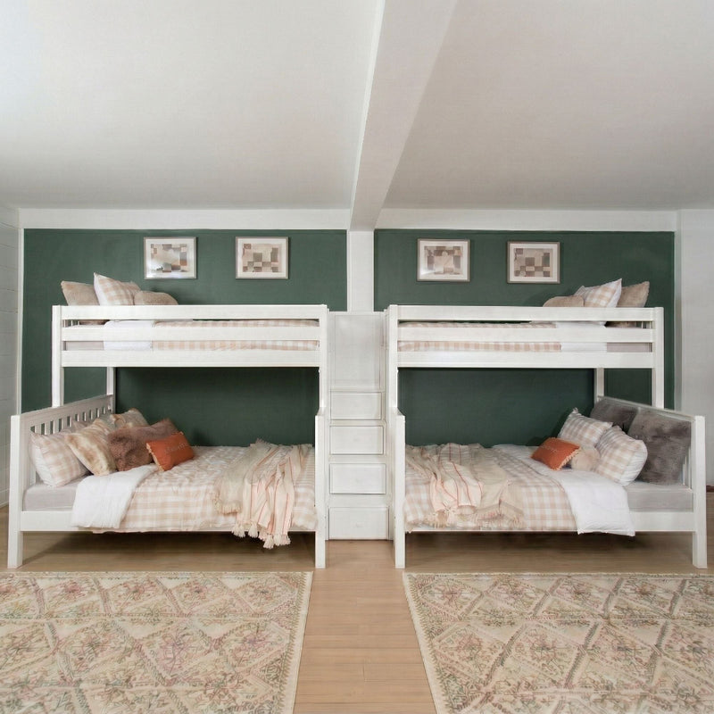 Classic Quad Bunk Bed with Stairs