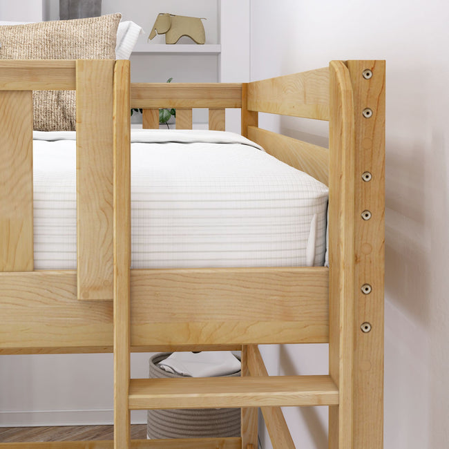 HEAVY XL NS : Standard Loft Beds Queen High Loft Bed with Straight Ladder on End, Slat, Natural