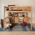 High Study Loft with Desk and Bookcase