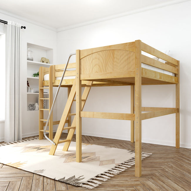 HIGHRISE NS : Corner Loft Beds Twin High Corner Loft Bed, Slat, Natural