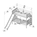 Classic Twin Bunk Bed with Slide