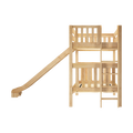 Wooden backyard playset with slide and ladder, children's outdoor playhouse fort and climbing climbing structure