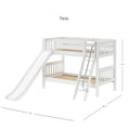 Classic Twin Bunk Bed with Slide