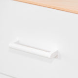 MX220001-102 : Furniture Modern 1 Drawer Nightstand, White/Natural