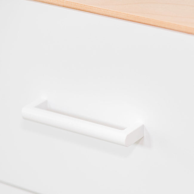 MX220001-102 : Furniture Modern 1 Drawer Nightstand, White/Natural