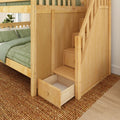 Classic Full Bunk Bed with Stairs