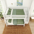 Classic Full Bunk Bed with Stairs