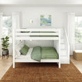 Classic Full Bunk Bed with Stairs