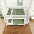 Classic Full Bunk Bed with Stairs
