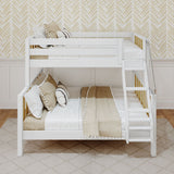 SLOPE MWS : Staggered Bunk Beds Modern Medium Twin over Full Bunk Bed