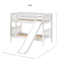 Classic Twin Bunk Bed with Slide