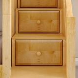 SNIGGLE NP : Play Bunk Beds Twin over Twin Low Bunk Bed with Storage Staircase Entry and Slide, Panel, Natural Finish, Panel, Natural
