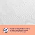 Cooling gel memory foam mattress cover with textured wave pattern for comfortable sleep.