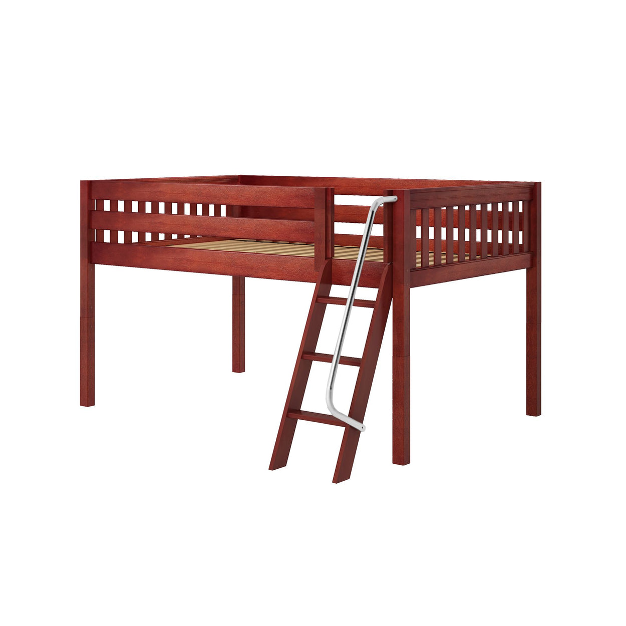 Wooden loft bed with ladder for kids bedroom furniture