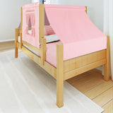 YO23 NP : Kids Beds Twin Toddler Bed with Tent, Panel, Natural
