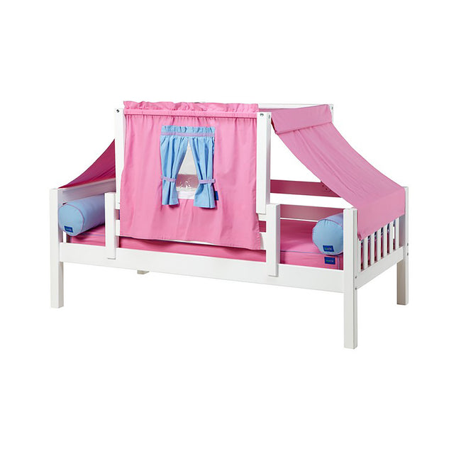 YO28 WS : Kids Beds Twin Toddler Bed with Tent, Slat, White