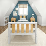 1180 XL MWS : Kids Beds Modern Twin XL Traditional Bed with Low Bed End