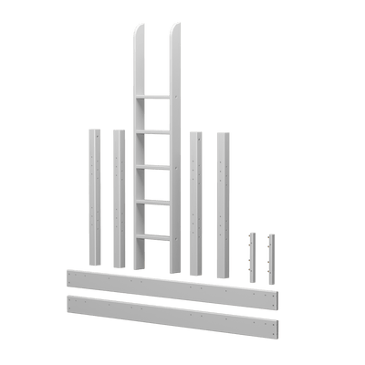 1531-002 : Component High Loft Leg Kit w/ Straight Ladder - Twin XL, White