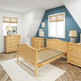 2040 XL NC : Kids Beds Full XL Basic Bed - Medium, Curve, Natural
