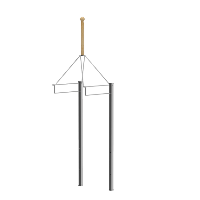 3520-001 : Accessories Metal Tower Frame with Flagpole, Natural