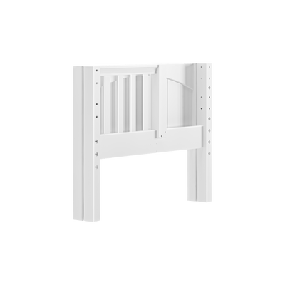 600-002 : Component BX Panel Bed End & Bed w/ Opening (Twin), White
