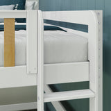 HEAVY XL MWS : Standard Loft Beds Modern Queen High Loft Bed with Straight Ladder on End
