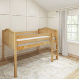 LARGEM XL MAT NC : Kids Beds Full XL Med HB Low Loft Bed with Mattress, Curve, Natural