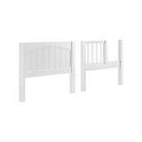 600-002 : Component BX Panel Bed End & Bed w/ Opening (Twin), White